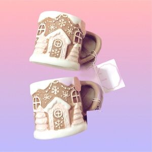 Set of 2! Peppermint & Pine Viral Gingerbread Mugs Pink Pastel Pinkmas TikTok